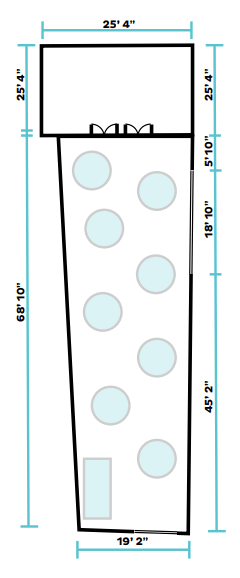 Floor plan of Gallery 3 at the Bishop Museum of Science and Nature.