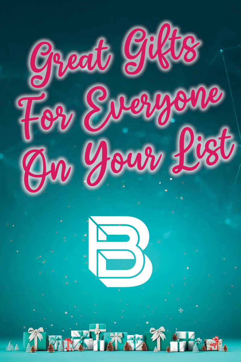 Graphic with text that reads "Great gifts for everyone on your list" and the logo for the Bishop Museum of Science and Nature.