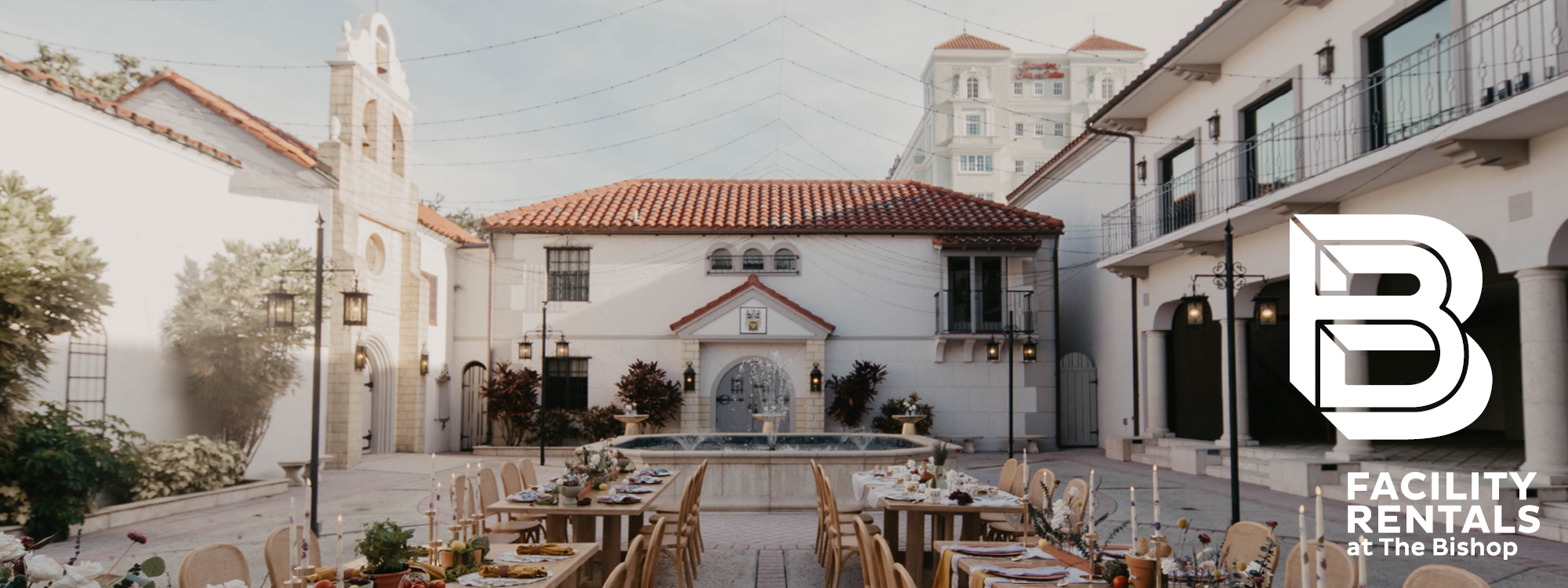 Image of a formal event setup at The Bishop of Nature and Science.