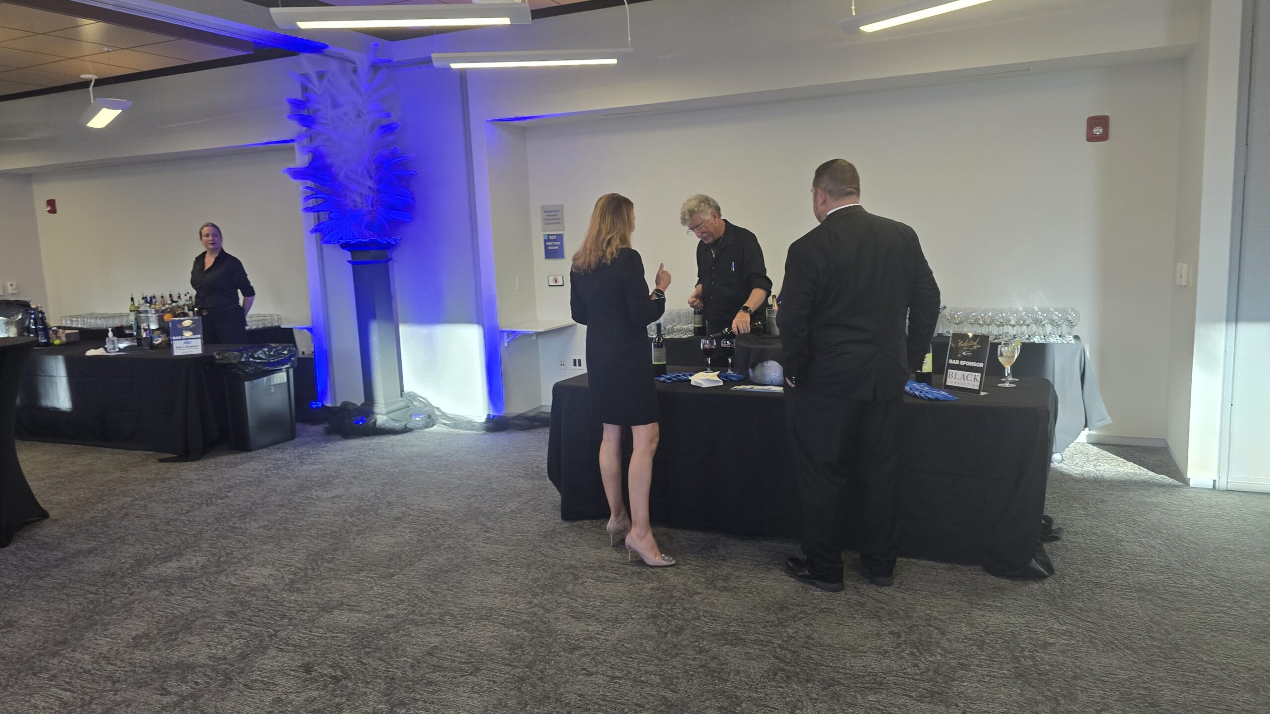 Image of an event setup in Gallery 2 at the Bishop Museum of Science and Nature.