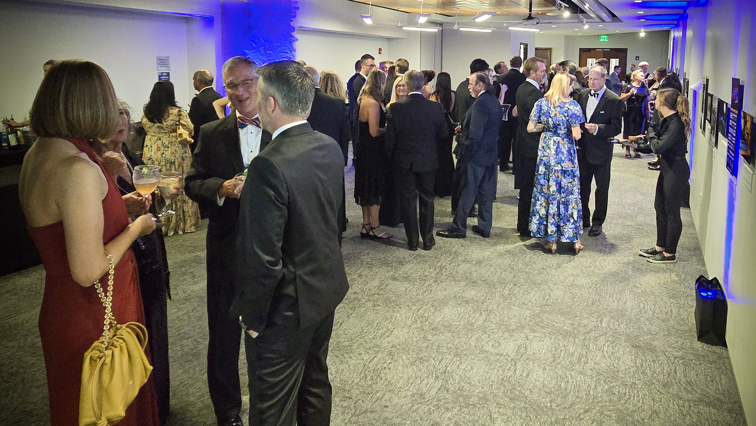 Image of an event setup in Gallery 2 at the Bishop Museum of Science and Nature.