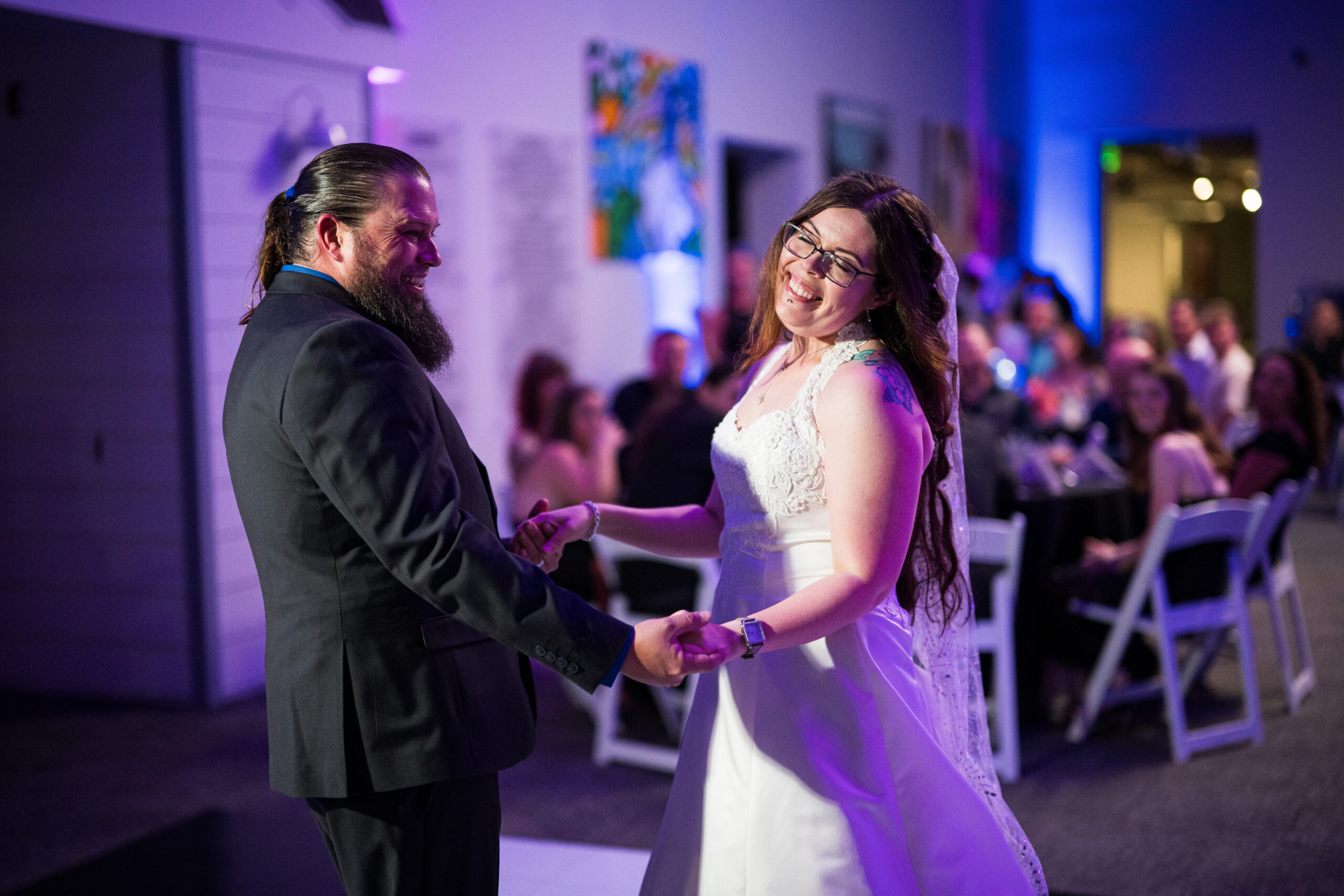 Image of an event setup in Gallery 3 at the Bishop Museum of Science and Nature.