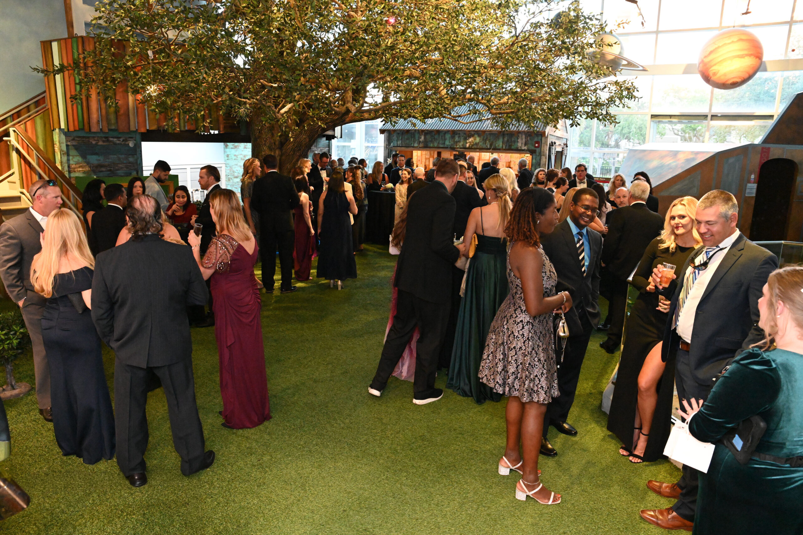 Image of an event setup in the Mosaic Backyard Universe at the Bishop Museum of Science and Nature.