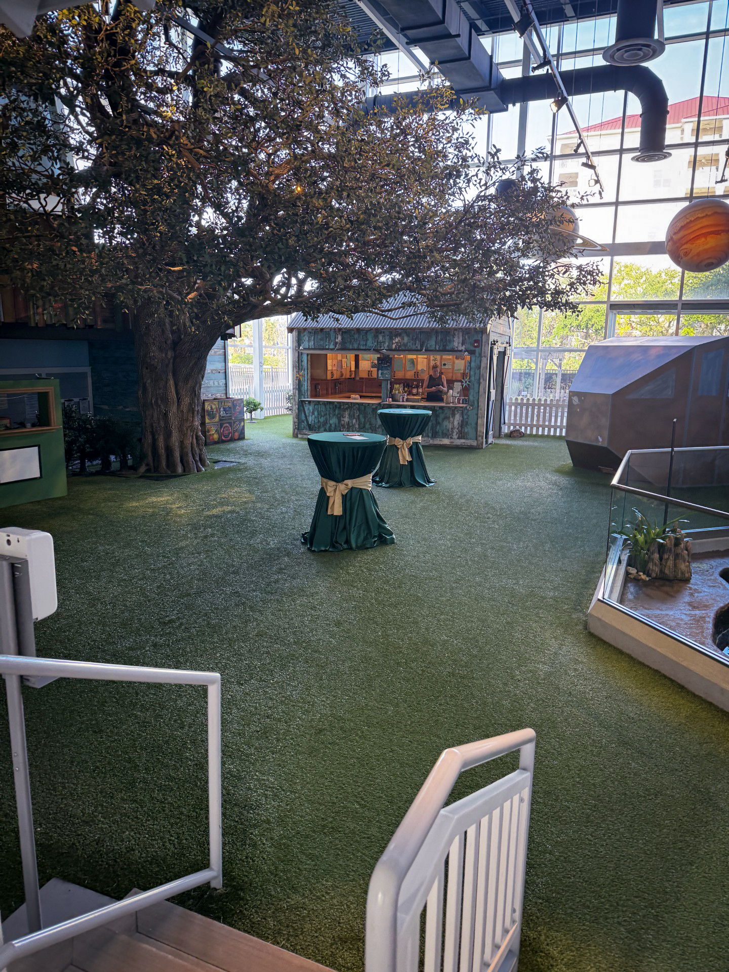 Image of an event setup in the Mosaic Backyard Universe at the Bishop Museum of Science and Nature.
